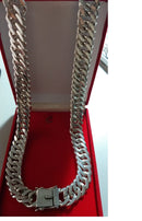 Cordão prata Elos duplo 103 Grmaas 55 Cm 11 mm