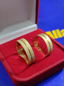 Alianças Ouro 18 Kilates Maciço 10 Gramas 8 mm Fosca com Risco