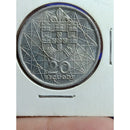 Moeda Antiga 20 Escudos 1966  prata 10,20 gramas 30 mm