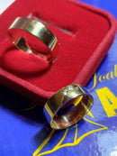 Par Alianças Ouro 18 kilates 6 gramas 5 mm Maciça