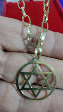 Pingente Estrela de Davi Ouro 18 kilates Peso 4 Gramas 35 mm Maciço