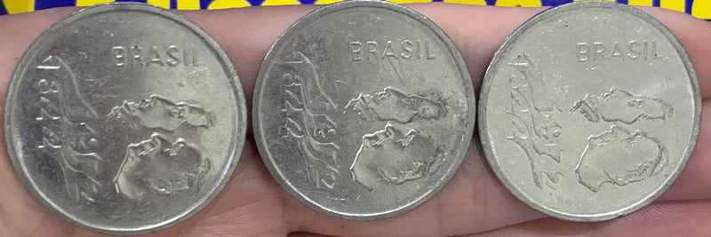 3 Moedas 1 Cruzeiro Repulblica do Brasil