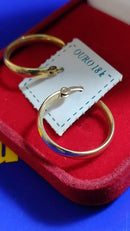 Brincos Ouro 18 Kilates Peso 2,00 Gramas Medidas 19 mmTubo Oco 3 mm