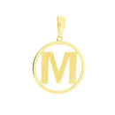 Pingente M Ouro 18 Kilates 1.60 Gramas 18 mm