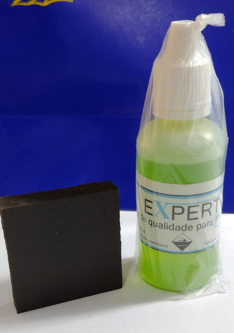 Teste prata 2 Vidros Teste 30 Ml + 2  ´Pedras de 3.80 Cm x 3.80 Cm