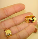 Alianças Casamento Ouro 18 Kilates 15 Gramas 8 mm Maciça Lisa e Brilhosa