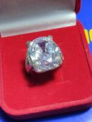 Anel  Grande Prata 950 Modelo Pedrão Oval 20 mm x 15 mm Peso 13.60 Gramas Pedras de Todos Cores