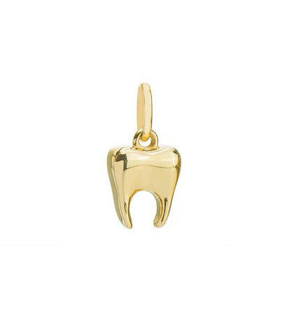 Pingente Dentista Dente Ouro 18 Kilates 1.50 Grama 15 mm