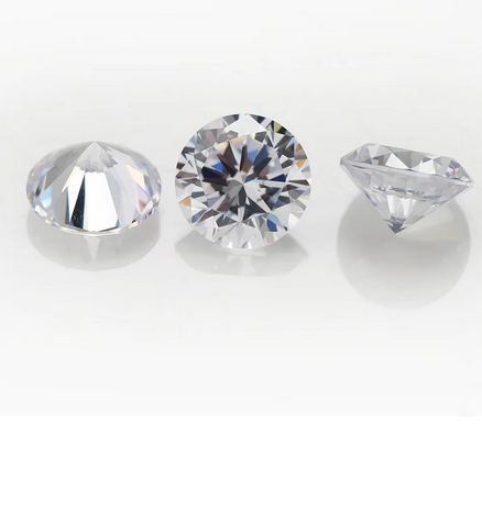Zircônia 2.50 mm Gemstone Sintética, Corte Redondo, Branco CZ Pedra, Jóias 10 Pedrinhas