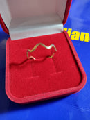 Anel Falange Ouro 18 Kilates Maciço Peso 1.00 Grama 1 mm