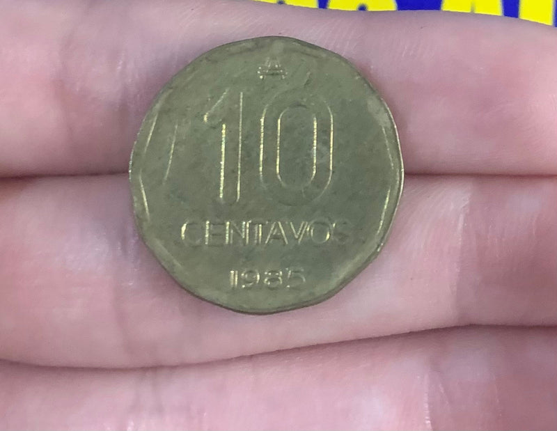 Moeda 10 Centavos 1985 Argentina Moeda Rara Coleção