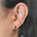 Brinco Ouro 18k 750 Bola 10mm