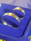 Aliança Par Casal Ouro 18kilates Casamento 6 Gramas 5 mm