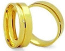 Alianças Ouro 18 Kilates Casamento Casal Maciça 6 mm 15 Gramas Maciça Anatômicas Pedra de Brilhantes 2 mm