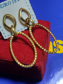 Brincos 13mm Ouro 18 Kilates  1.80 Gramas