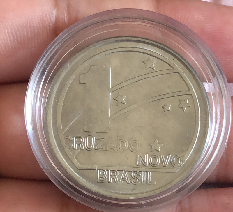 Moeda 1 Cruzado 1988 novo Brasil Na Cápula