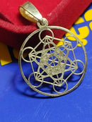 Kinitial Metatron Cube Pingente Religioso Símbolo Meditação  Aniversário Presente 2.50 Gramas 33 mm