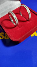 Par Alianças Reta Fosca com Lisa  Namoro Compromisso 4 mm Prata 950