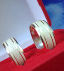 Alianças Compromisso Namoro Prata 950 Fosca 7 mm