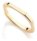 Anel Quadrado Ouro 18 Kilates 5.50 Gramas 2 mm Resistente e maciço e sem kina