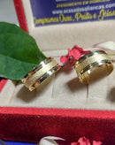 Alianças Ouro 18 Kilates 10 Gramas 7 mm Maciça lisa e fosca