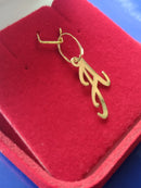 Pingente Letra A Todas Letras Ouro 18 Kilates Peso 0.50 Grama 10 mm