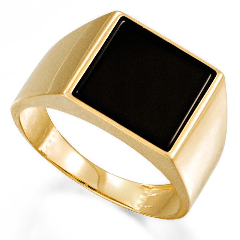 Anel Imperadador 18 Kilates Pedra Onix Medidas 1.35 Cm x 1.35 cm Pedra: Onix Natural 10 Gramas