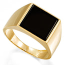 Anel Em Ouro 18 Kilates pedra Onix/ Promoção/ 20 Gr 6 Mm