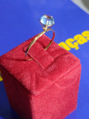 Anel Solitário Zircônia 5 mm Ouro 18 Kilates 0.80 Grama