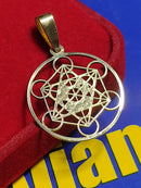 Pingente Cristão Talismã Metatron Ouro 18 Kilates Peso 1.50 Grama 25 mm