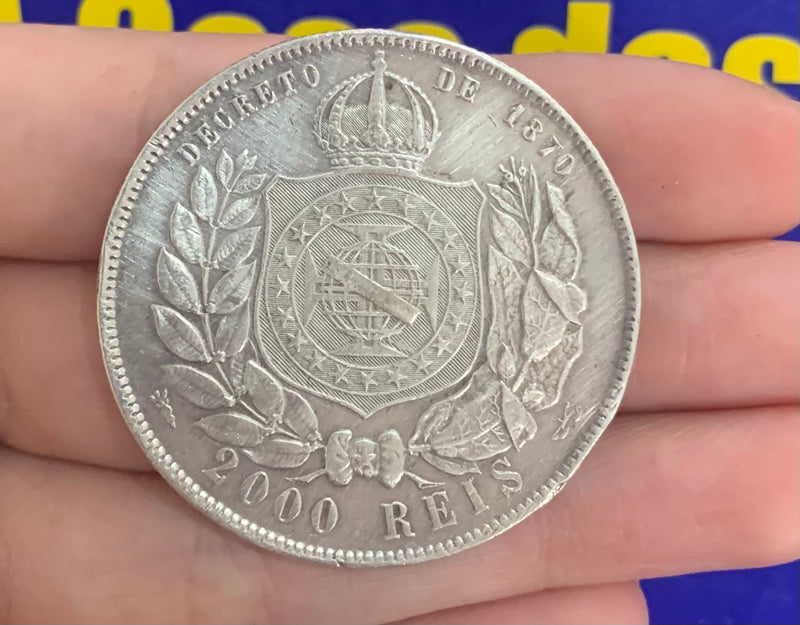 Moeda 2000 Réis 1889 Prata