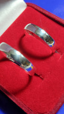 Alianças Namoro Prata 950  Namoro e Cmpromisso 4 mm Lisa Anatômica