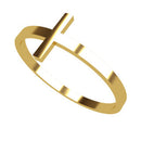 Anel  Cruz Ouro 18 Kilates Maciço Peso 1.00 Grama 1 mm