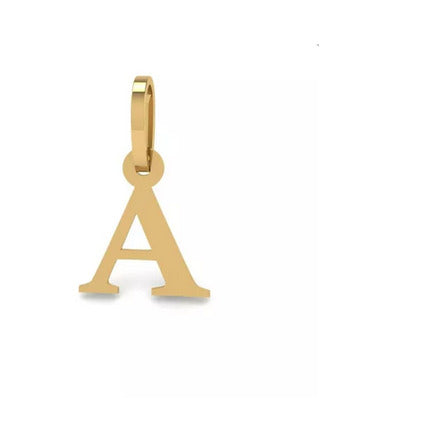 Pingente Letra Ouro 18 k Peso 0.50 Grama 10 mm Temos Todoas Letras