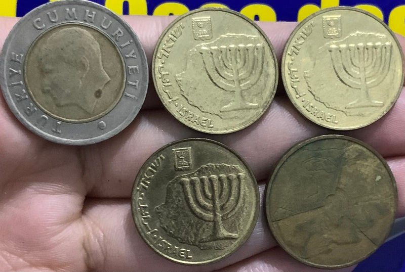 5 Moedas 50 Kurus, 10 Hacorot, 5 F Raras