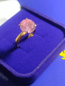 Anel Pedra Zircônia Solitário 10 mm Ouro 18 Kilates Peso 3.00 Gramas Aro 3 mm