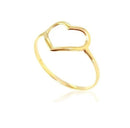 Anel Ouro 18 Kilates Coração Maciço Peso 1.20 Gramas 1 mm