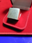 Anel Quadrado Prata 950 topo 20 mm x 20 mm Peso 12 Gramas liso sou com Letras