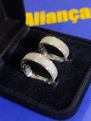 Alianças Namoro Compromisso Prata 950 de lei 5 mm