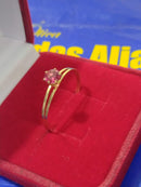 Solitário Ouro 18 kilates 1,20 Gramas Pedra 5 mm Zircônia