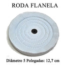 Roda Polimento Flanela 5 Polegadas Ourives Motor Polir