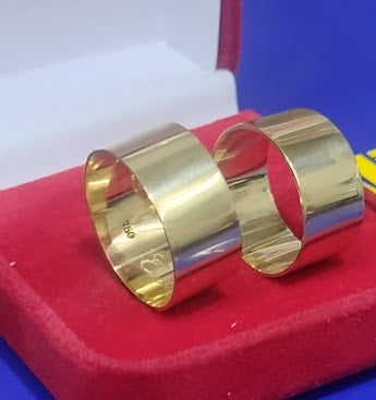 Alianças 10 mm Ouro 18 k Casamento Noivado Compromisso 15 Gramas Maciça