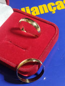 Alianças 5.6 mm Ouro 18 k Casamento Noivado Compromisso 5.00 Gramas Maciça