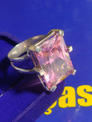 Anel Prata 950 Pedra Zircônia 20 mm x 15 mm Peso 13 Gramas Maciço                                         Valor 399,00