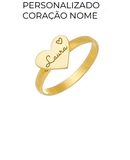 Anel Pesonalizado 18 Kilates Maciço Coração 2 Gramas Coração 10 mm aro 2 mm