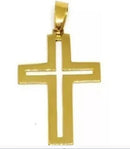 Pingente Cruz Vazado Peso 1.45 Gramas 1.55 mm Ouro18 Kilates
