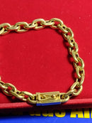 Pulseira Ouro 18 kilates Cadeado 13.00 gramas 8 mm 22 Cm  Fecho Gaveta