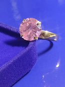 Anel Pedra Zircônia Solitário 10 mm Ouro 18 Kilates Peso 3.00 Gramas Aro 3 mm