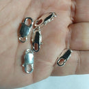 Fecho Prata 16 x 6 mm Para Cordão e Pulseira