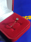 Anel Solitário Ouro 18 kilates 1,50 Gramas Pedra Zircônia 3 mm